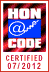 Certyfikat HONcode wystawiony 07/2012